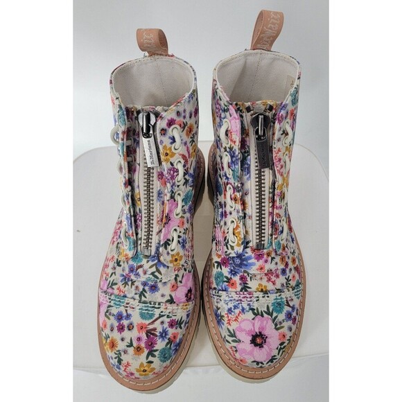 Dr. Martens Sinclair Wanderlust Women's Boots Bone/Mallow Pink Floral - Picture 5 of 10